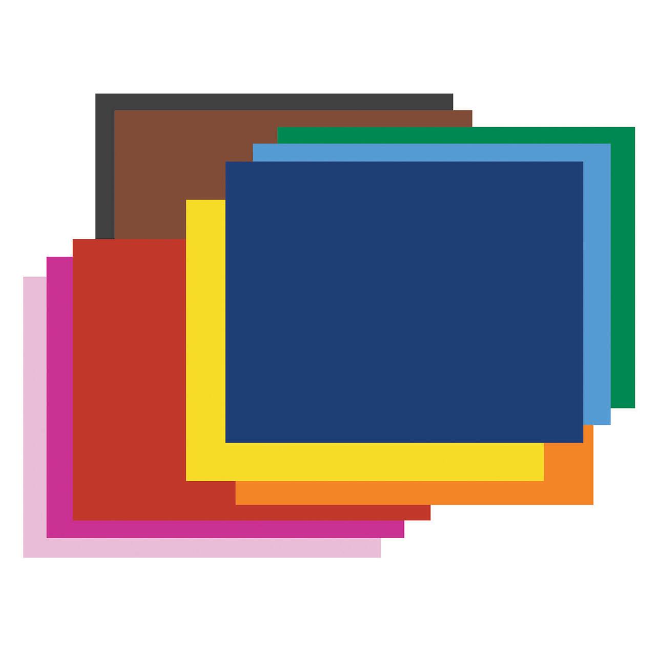 Pacon® 10 Color Assortment Railroad Poster Board, 22" x 28", Pack of 100